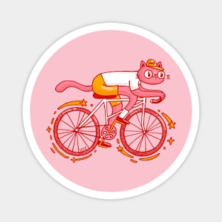 Cycling Cat Magnet